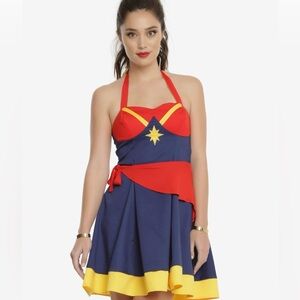 Marvel Her Universe Superhero Costume Dress - Red, Blue, Yellow M Halloween